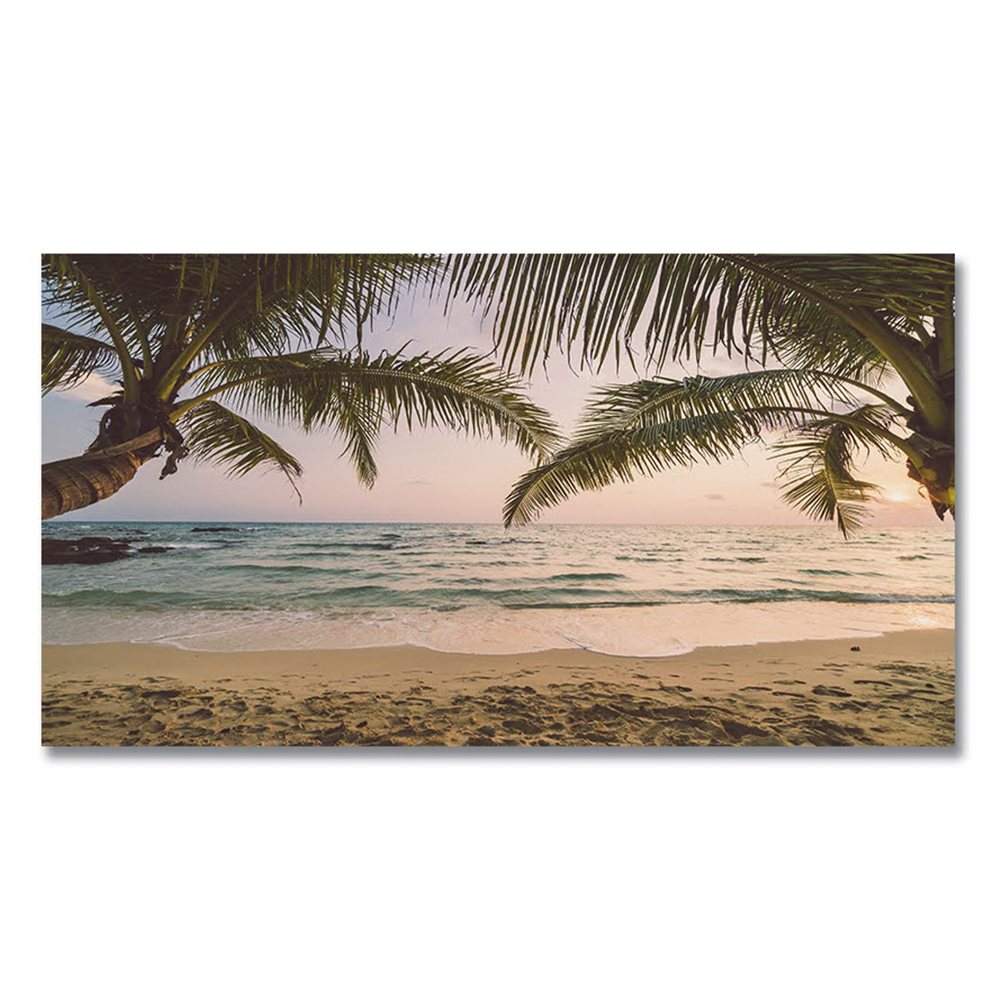 Quadro Decorativo Paisagem, amanhecer praia, Tela em Canvas na Horizontal ideal para ambiente de Sala de estar, jantar, reuniões, Quarto e Hall de entrada