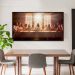 Quadro Decorativo Religião Santa Ceia com Moldura Caixa de 3cm de Profundidade, na posição Horizontal, Ideal para ambiente de Sala, Quarto e Hall de Entrada