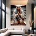 Quadro Decorativo Religioso Cristo, Tela em Canvas na Vertical ideal para ambiente de Sala de estar, jantar, reuniões, Quarto e Hall de entrada  (100x70cm)