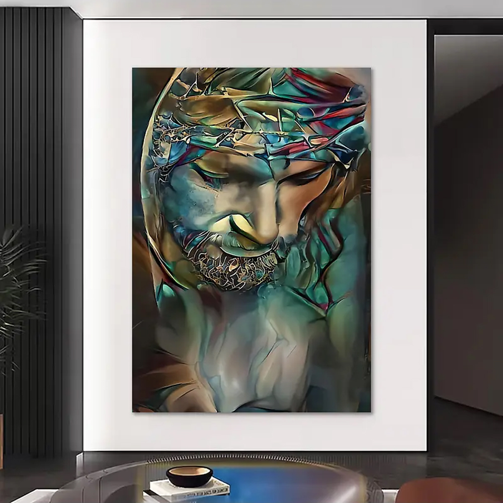Quadro Decorativo Religioso Meditação, Tela em Canvas na Vertical, ideal para ambiente de Sala de estar, jantar, reuniões, Quarto e Hall de entrada