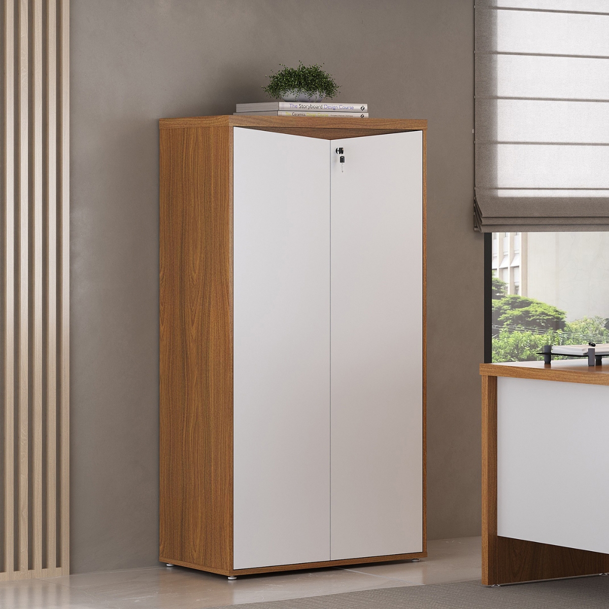 Armário com 2 Portas Montenegro Freijó Branco