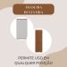 Armário para Escritório 2 Portas com Chave 3 Prateleiras Branco/Freijó