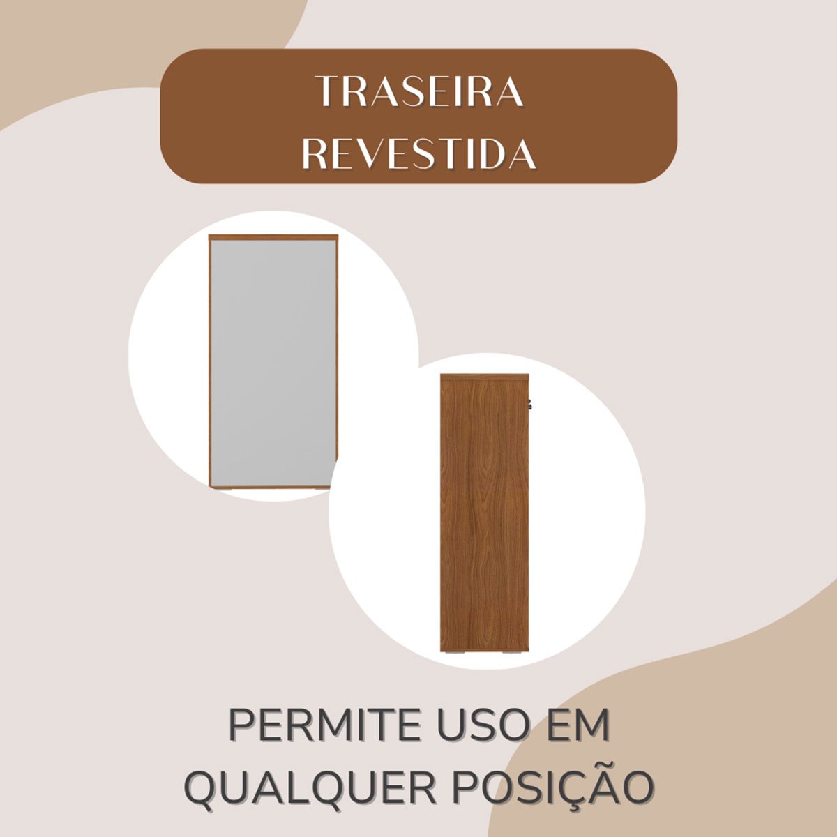 Armário para Escritório 2 Portas com Chave 3 Prateleiras Branco/Freijó