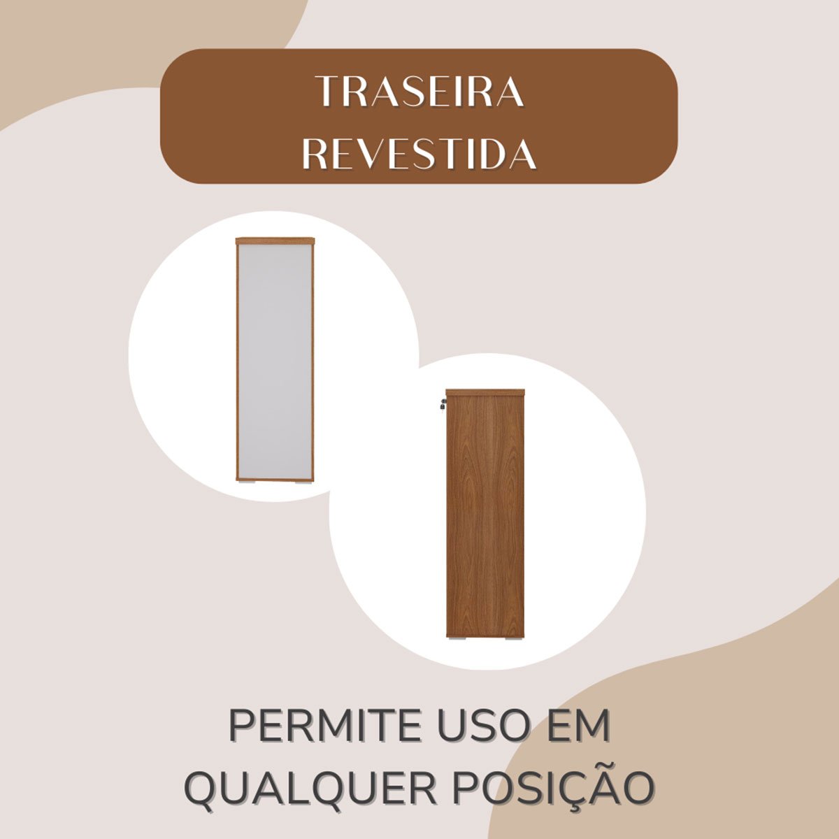 Armário para Escritório com 4 Gavetas e Chave Arquivo Freijó/Branco