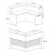Balcão para Atendimento/Recepção em L com Tampo e Sapatas Carvalho/Branco