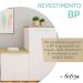 Balcão para Escritório 2 Portas Pequeno Loke Olmo/Branco