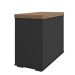 Balcão para Escritório 2 Portas com Chave Pequeno Nogal/Preto