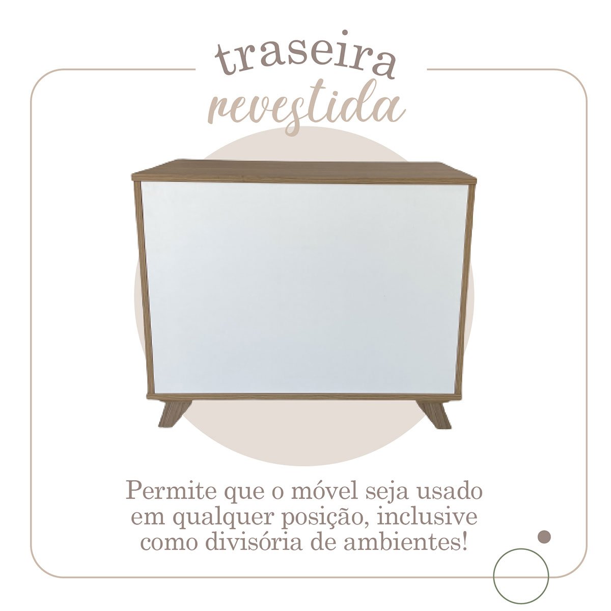 Balcão para Escritório 3 Gavetas 1 Porta Luciano Olmo/Branco