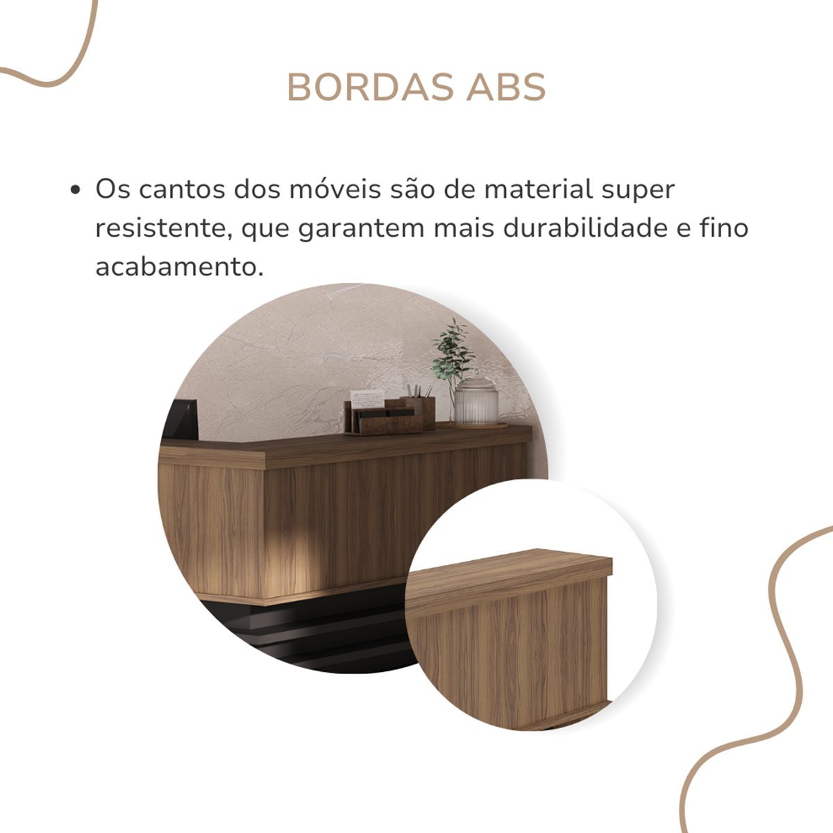 Balcão para Escritório Atendimento/Recepção em L Nogal/Preto
