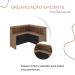 Balcão para Escritório Atendimento/Recepção em L Nogal/Preto