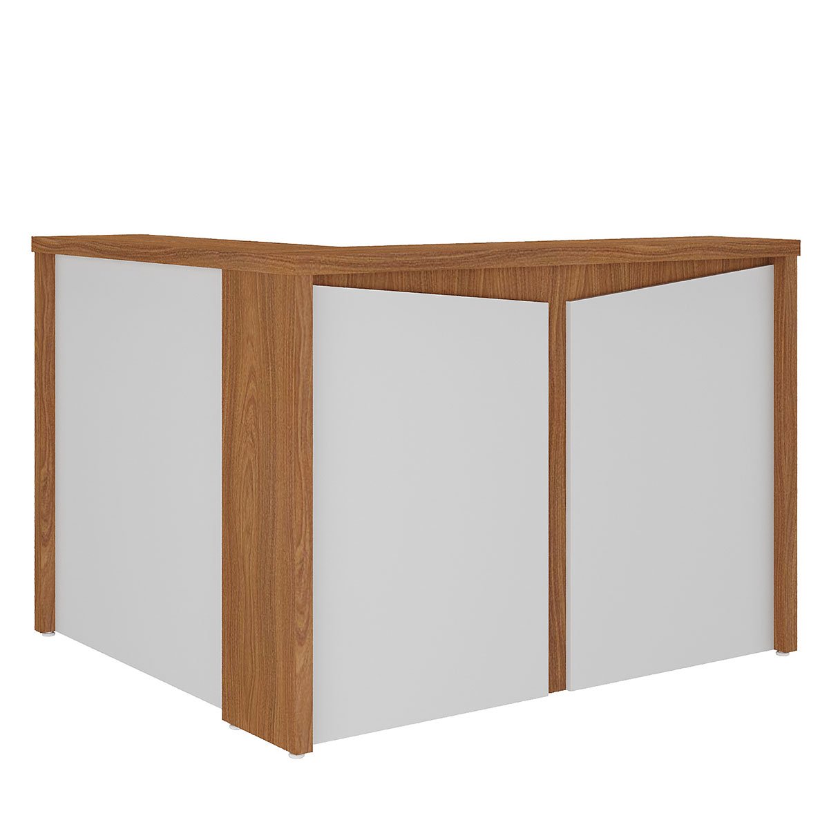 Balcão para Escritório para Atendimento/Recepção  Freijó/Branco