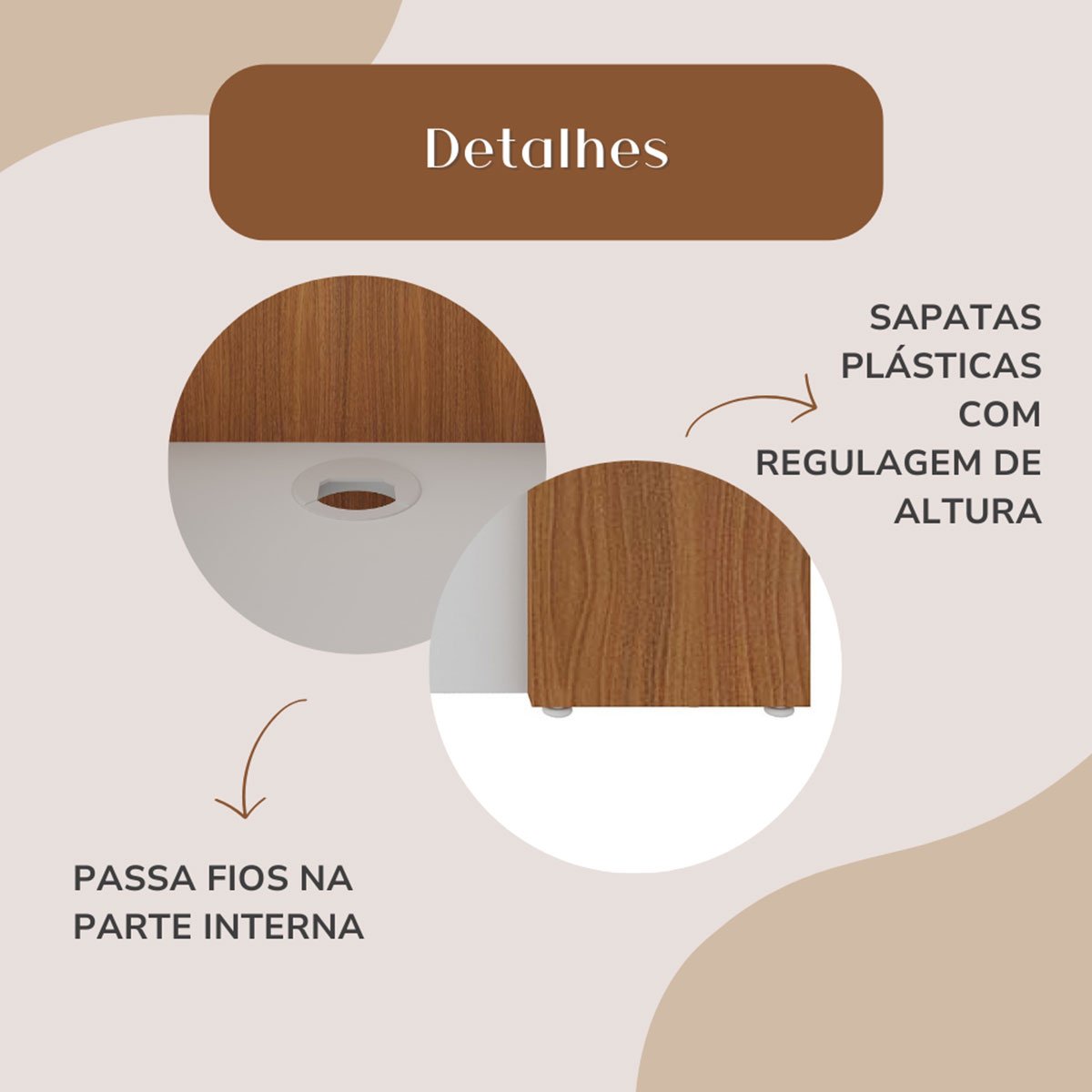 Balcão para Escritório para Atendimento/Recepção  Freijó/Branco