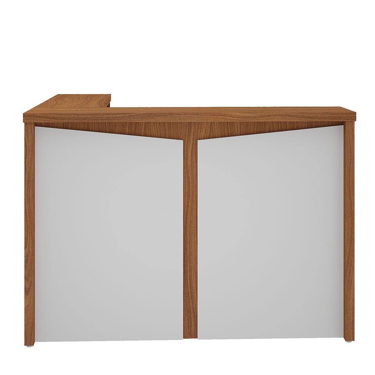 Balcão para Escritório para Atendimento/Recepção  Freijó/Branco
