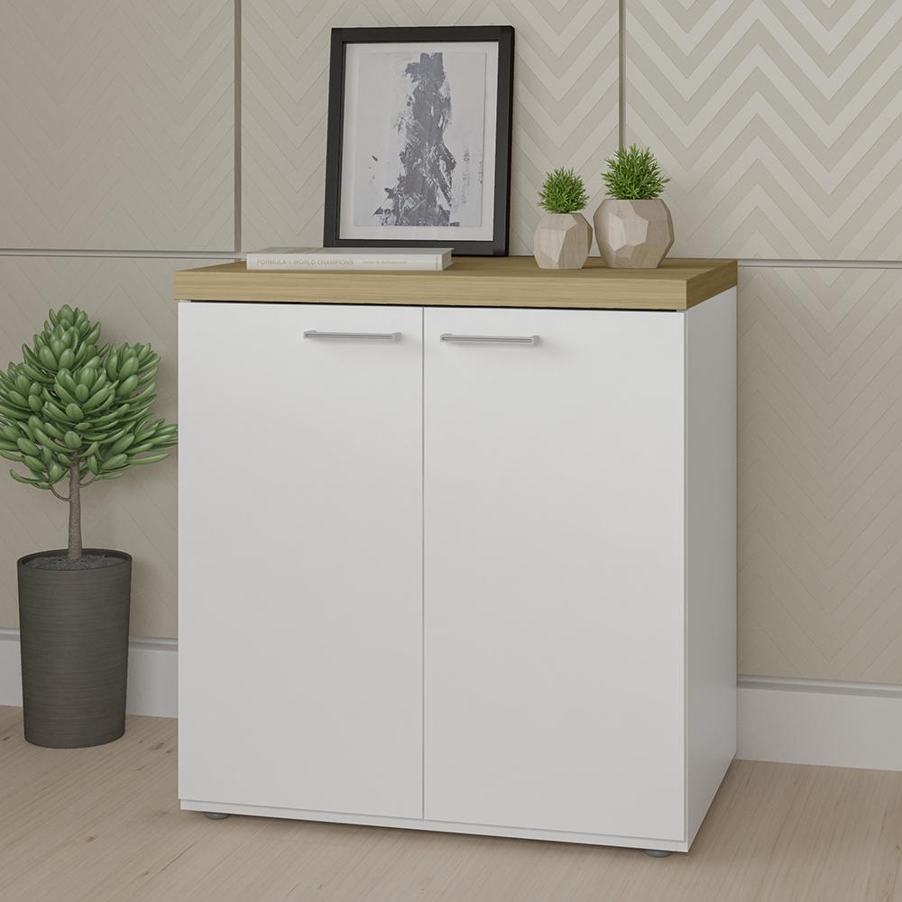 Conjunto Balcão e Armário Gelsenkirchen Olmo Branco