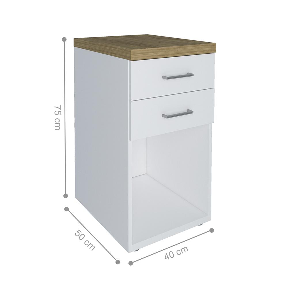 Conjunto Escritório Completo Kiel Olmo Branco