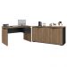Conjunto Home Office Completo Áustria Nogal Preto