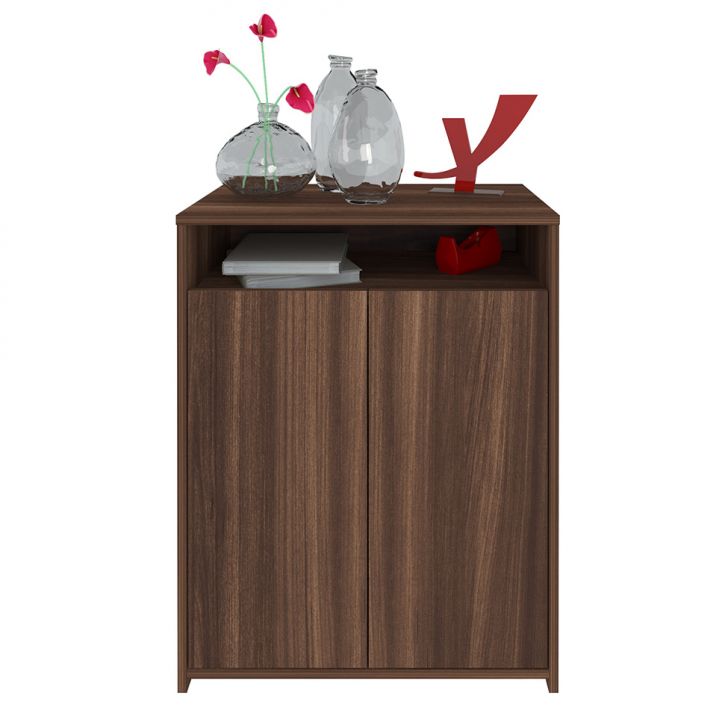 Conjunto com 2 Armários de Escritório 4 PT Cool Ipê
