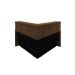 Conjunto com 2 Balcões de Atendimento Executiva Marrom e Preto