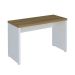 Conjunto de Escrivaninha com Armário de Escritório Toq 2 PT Branco e Olmo 140 cm