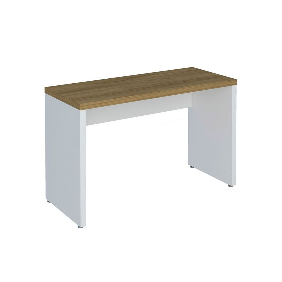 Conjunto de Escrivaninha com Armário de Escritório Toq 2 PT Branco e Olmo 75 cm