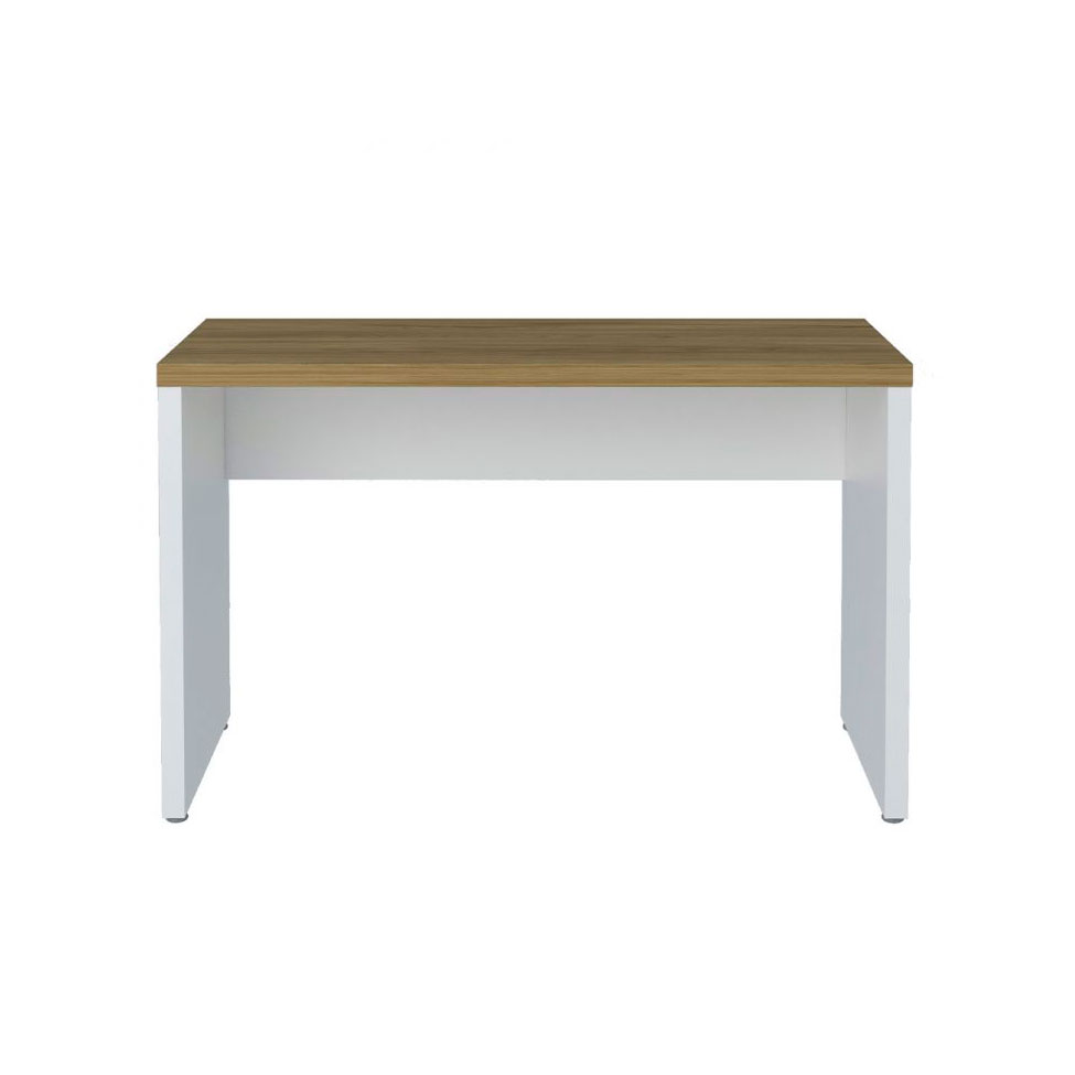 Conjunto de Escrivaninha com Armário de Escritório Toq 2 PT Branco e Olmo 75 cm