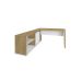 Conjunto de Escrivaninha com Gaveteiro Smart Day 1 PT 2 GV Branco e Olmo