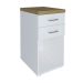 Conjunto de Escrivaninha com Gaveteiro Smart Toq 1 PT 2 GV Branco e Olmo
