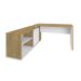 Conjunto de Escrivaninha com Gaveteiro Smart Toq 1 PT 2 GV Branco e Olmo