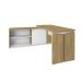 Conjunto de Escrivaninha com Gaveteiro Smart Toq 1 PT 2 GV Branco e Olmo