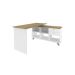 Conjunto de Escrivaninha com Gaveteiro, Estante e Armário de Escritório Wally Gold Cool 6 PT 5 GV Branco e Olmo
