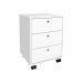 Conjunto de Escrivaninha com Gaveteiro, Estante e Armário de Escritório Wally Gold Cool 6 PT 5 GV Branco e Olmo