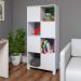 Conjunto de Escrivaninha com Gaveteiro, Estante e Armário de Escritório Wally Gold Cool 6 PT 5 GV Branco e Olmo