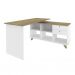 Conjunto de Escrivaninha e Gaveteiro 4 GV Gold Day Olmo e Branco