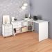 Conjunto de Escrivaninha e Gaveteiro 5 GV Gold New Branco