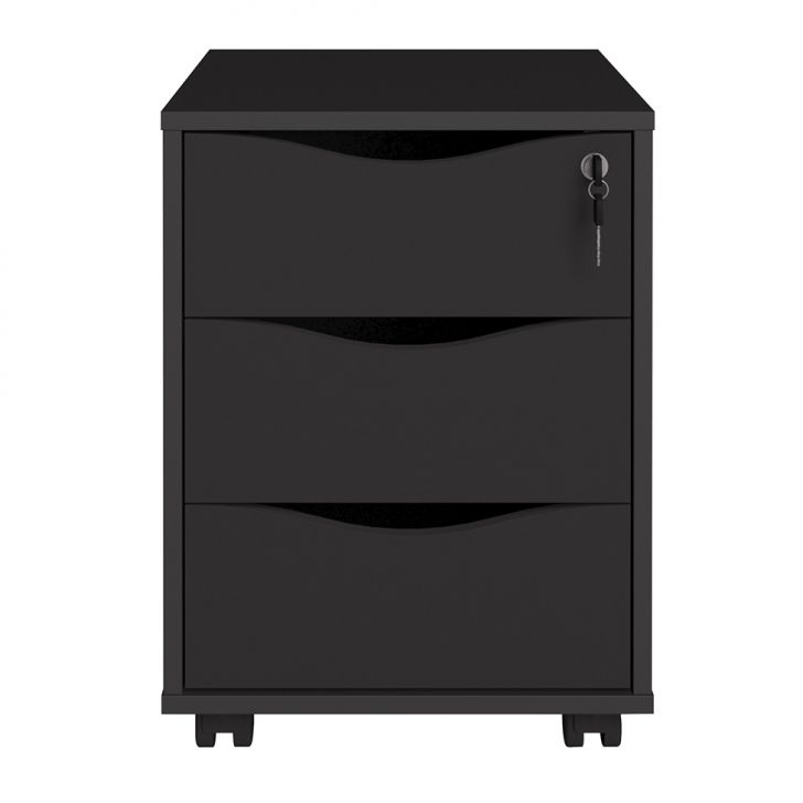 Conjunto de Mesa Gamer e Gaveteiro 3 GV Two Face Preto