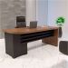 Conjunto de Mesa com 2 Armários de Escritório Executiva 4 PT 7 GV Marrom e Preto