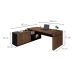 Conjunto de Mesa com 2 Armários de Escritório e Gaveteiro Executivo 5 PT 6 GV Marrom e Preto