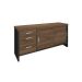 Conjunto de Mesa com 2 Armários de Escritório e Gaveteiro Executivo 5 PT 6 GV Marrom e Preto