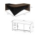 Conjunto de Mesa com Armário de Escritório Executiva 2 PT 3 GV Marrom e Preto