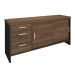 Conjunto de Mesa com Armário de Escritório Executiva 2 PT 3 GV Marrom e Preto