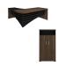 Conjunto de Mesa com Armário de Escritório Executiva 2 PT Marrom e Preto
