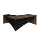 Conjunto de Mesa com Armário de Escritório Executiva 2 PT Marrom e Preto