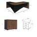 Conjunto de Mesa com Armário de Escritório e Gaveteiro Executivo 2 PT 3 GV Charuto e Preto