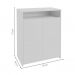 Conjunto de Mesa com Armário de Escritório, Estante e Gaveteiro 6 PT 3 GV Nero Cool Wally New Branco