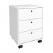 Conjunto de Mesa com Armário de Escritório, Estante e Gaveteiro 6 PT 3 GV Nero Cool Wally New Branco