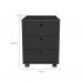 Conjunto de Mesa com Armário de Escritório, Estante e Gaveteiro 6 PT 3 GV Nero Cool Wally New Preto