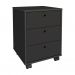 Conjunto de Mesa com Armário de Escritório, Estante e Gaveteiro 6 PT 3 GV Nero Cool Wally New Preto