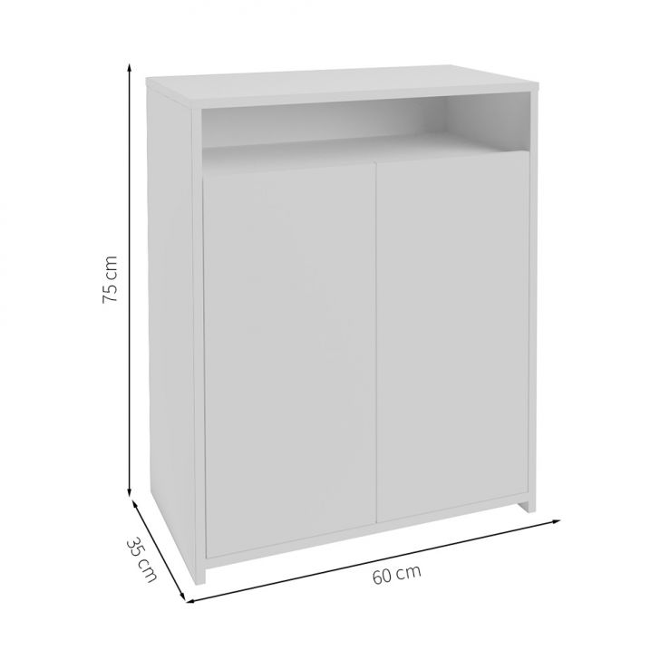 Conjunto de Mesa com Armário de Escritório, Estante e Gaveteiro 6 PT 4 GV Nero Cool Wally Bit Branco