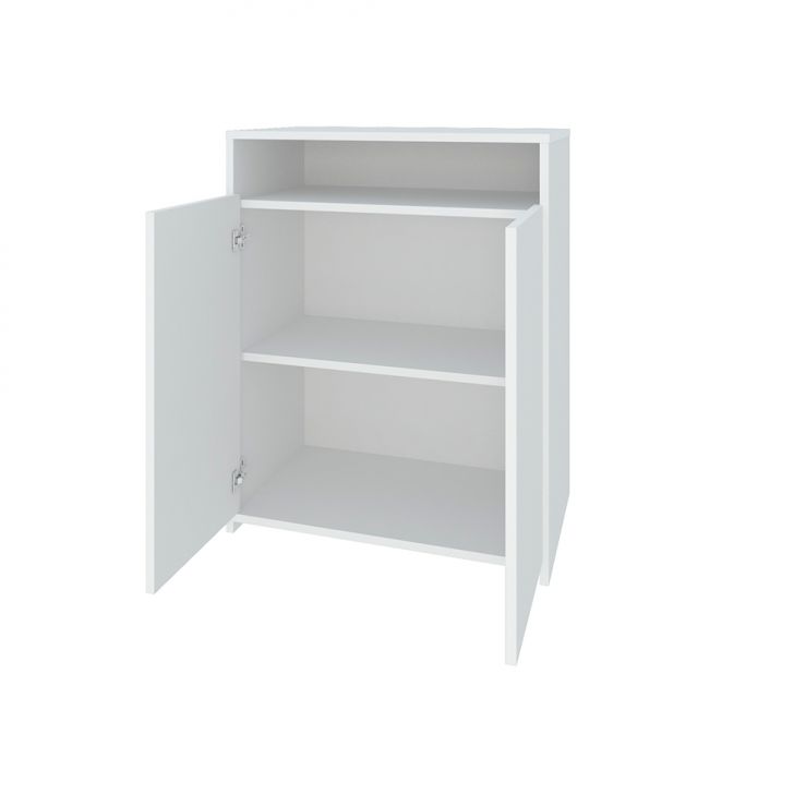 Conjunto de Mesa com Armário de Escritório, Estante e Gaveteiro 6 PT 4 GV Nero Cool Wally Bit Branco