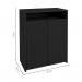 Conjunto de Mesa com Armário de Escritório, Estante e Gaveteiro 6 PT 4 GV Nero Cool Wally Bit Preto